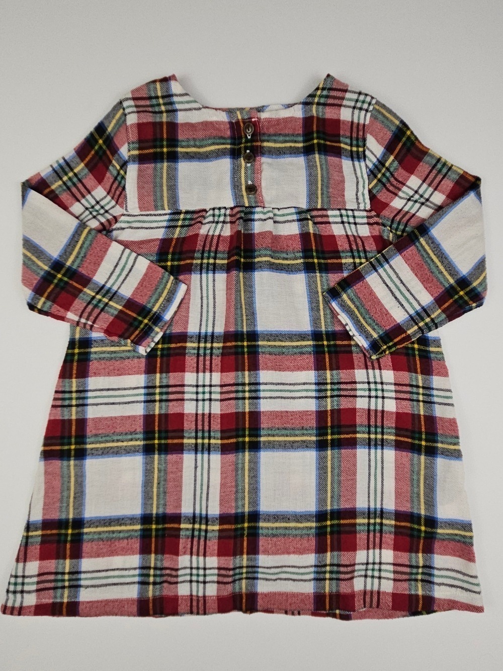 5/$25 Old Navy Plaid Christmas Nightgown Girls Size 3T Holiday Sleepwear